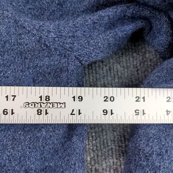 Joseph Abboud Merino Wool Blend Sweater Women Size XXL Blue 1/4 Button Henley - Picture 6 of 11